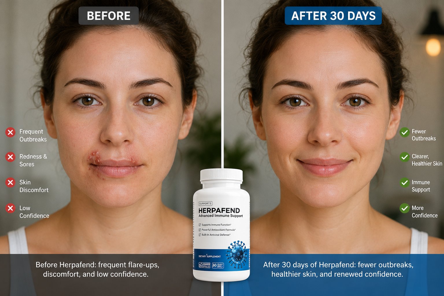 Herpafend Before and After Results